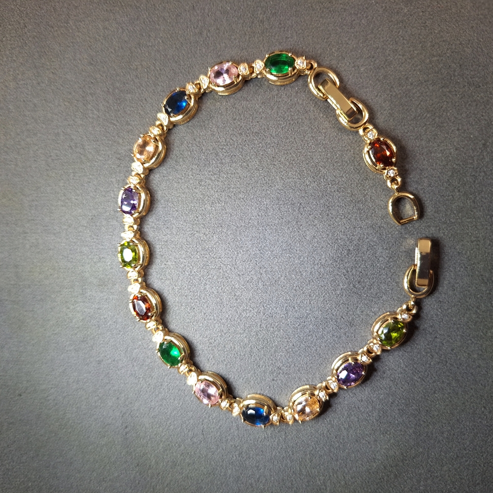 Elegant Multicolor Gemstone Bracelet